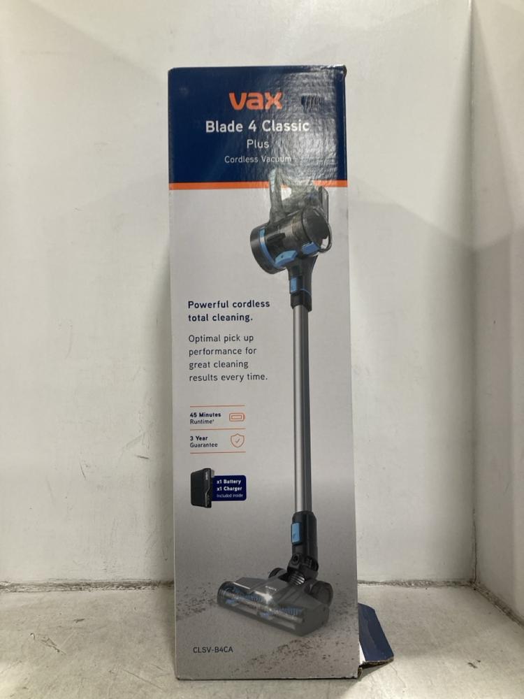 Lot 443  
            Chesterfield SR44 - Parcel Delivery Only 

                
VAX BLADE 4 CLASSIC CORDLESS VACUUM (LOCATION: F6)