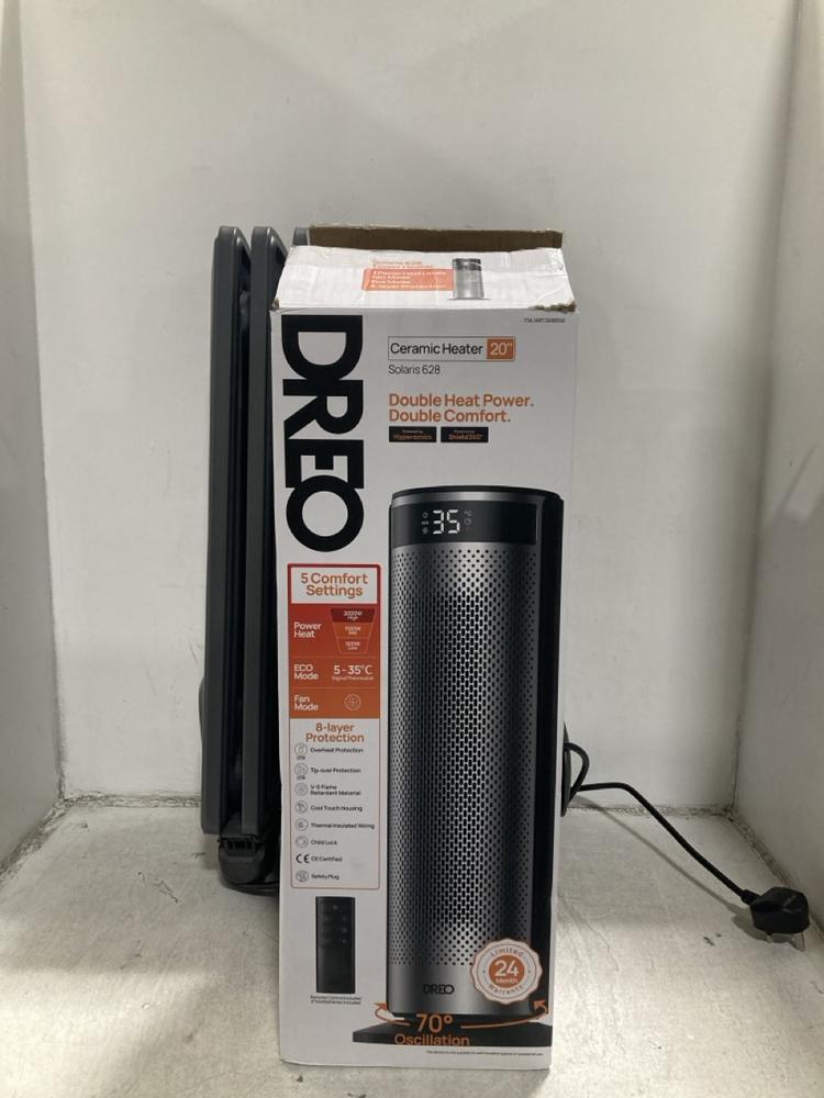Lot 446  
            Chesterfield SR44 - Parcel Delivery Only 

                
DREO CERAMIC HEATER IN GREY/BLACK TO INCLUDE DELONGHI MINI HEATER IN GREY (LOCATI...