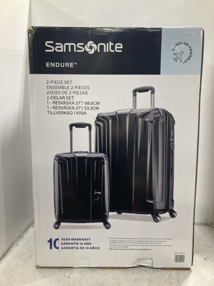 Lot 451  
            Chesterfield SR44 - Parcel Delivery Only 

                
SAMSONITE 2 PIECE HARD SHELL SUITCASES IN BLACK (LOCATION: F6)