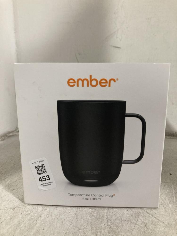 Lot 453  
            Chesterfield SR44 - Parcel Delivery Only 

                
EMBER GEN 2 140Z TEMPERATURE CONTROL MUG (LOCATION: F7)