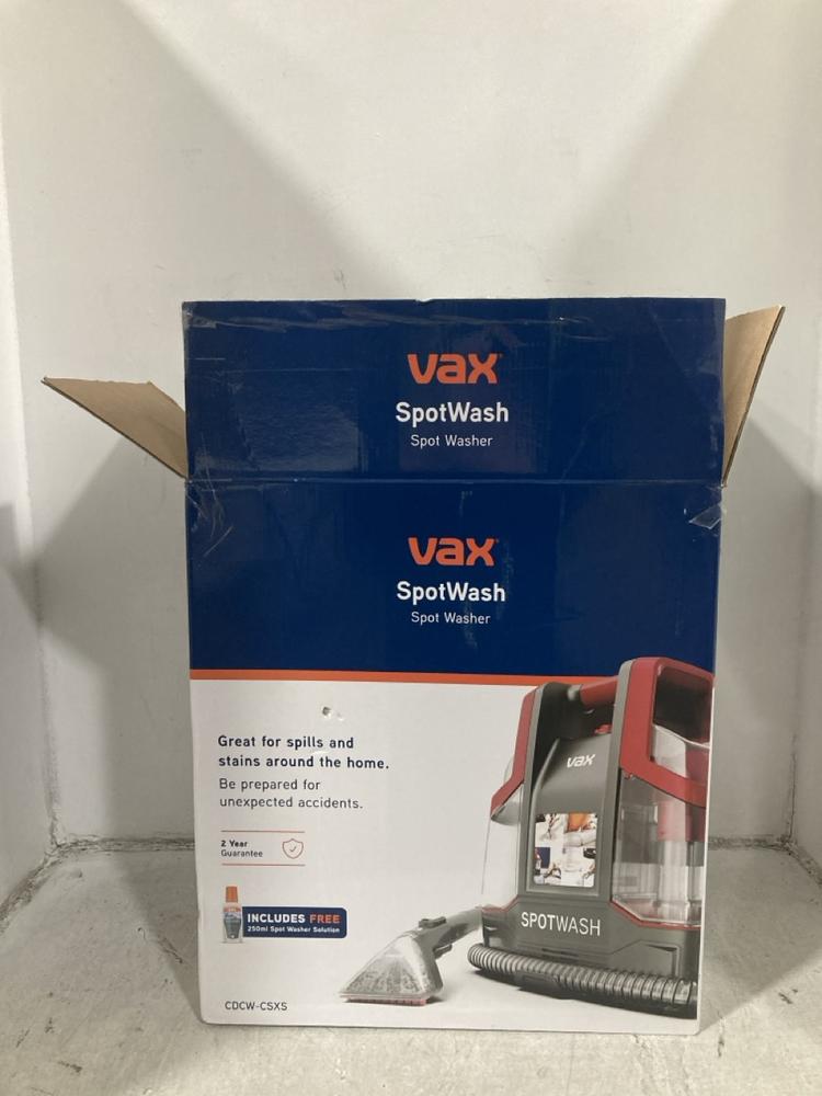 Lot 460  
            Chesterfield SR44 - Parcel Delivery Only 

                
VAX SPOT WASH SPOT WASHER (LOCATION: F7)