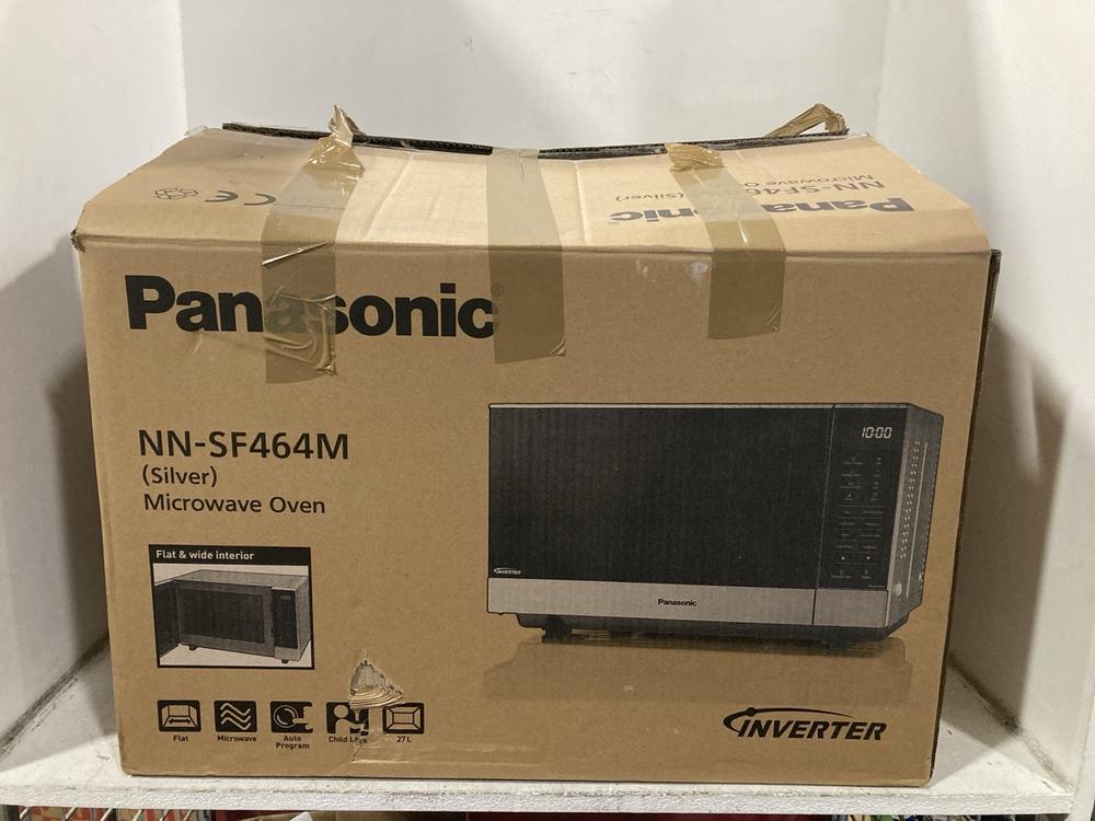 Lot 463  
            Chesterfield SR44 - Parcel Delivery Only 

                
PANASONIC MICROWAVE OVEN IN SILVER - NN-SF464M (LOCATION: F7)