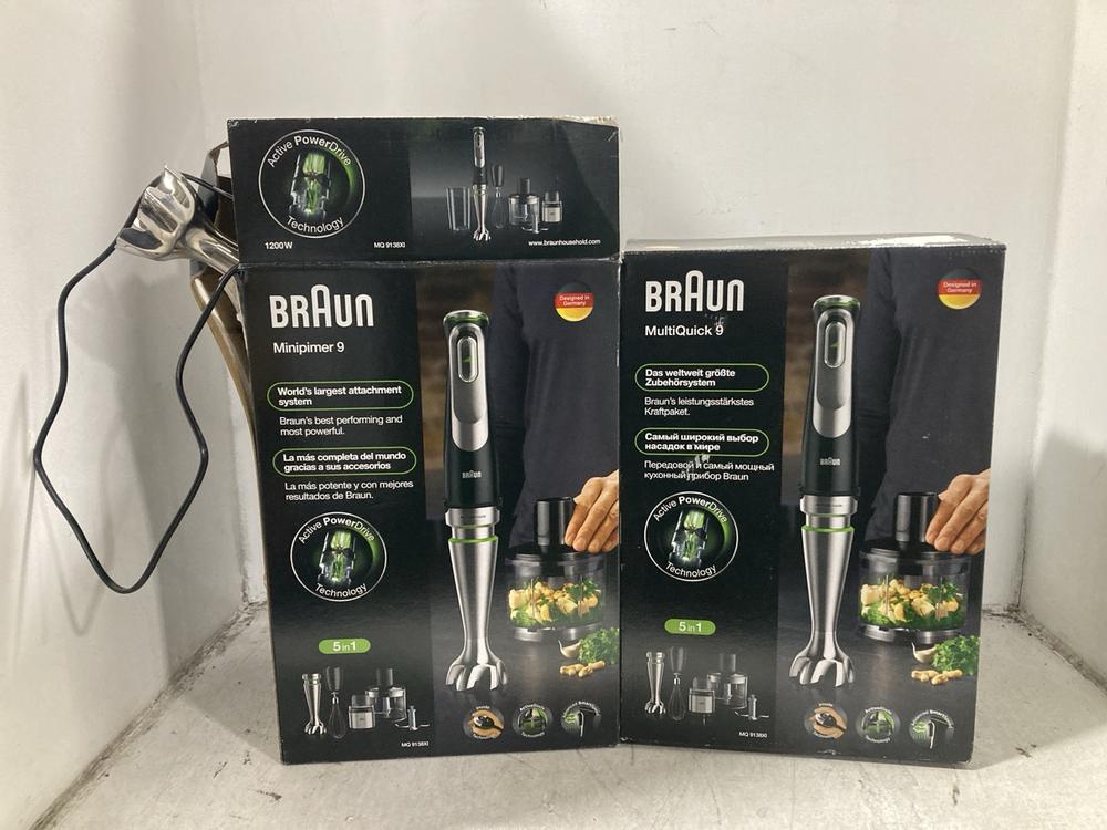 Lot 476  
            Chesterfield SR44 - Parcel Delivery Only 

                
2 X BRAUN MULTIQUICK 9 5 IN 1 FOOD BLENDER (LOCATION: F8)