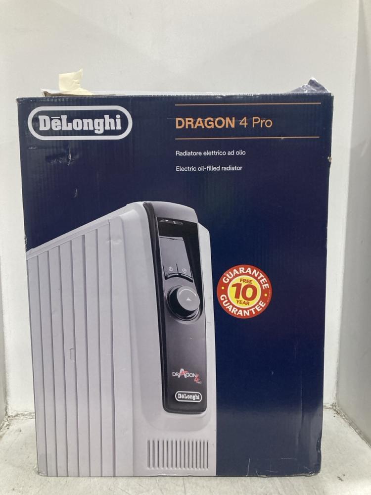 Lot 495  
            Chesterfield SR44 - Parcel Delivery Only 

                
DELONGHI DRAGON 4 PRO OIL FILLED ELECTRIC HEATER (LOCATION: F8)
