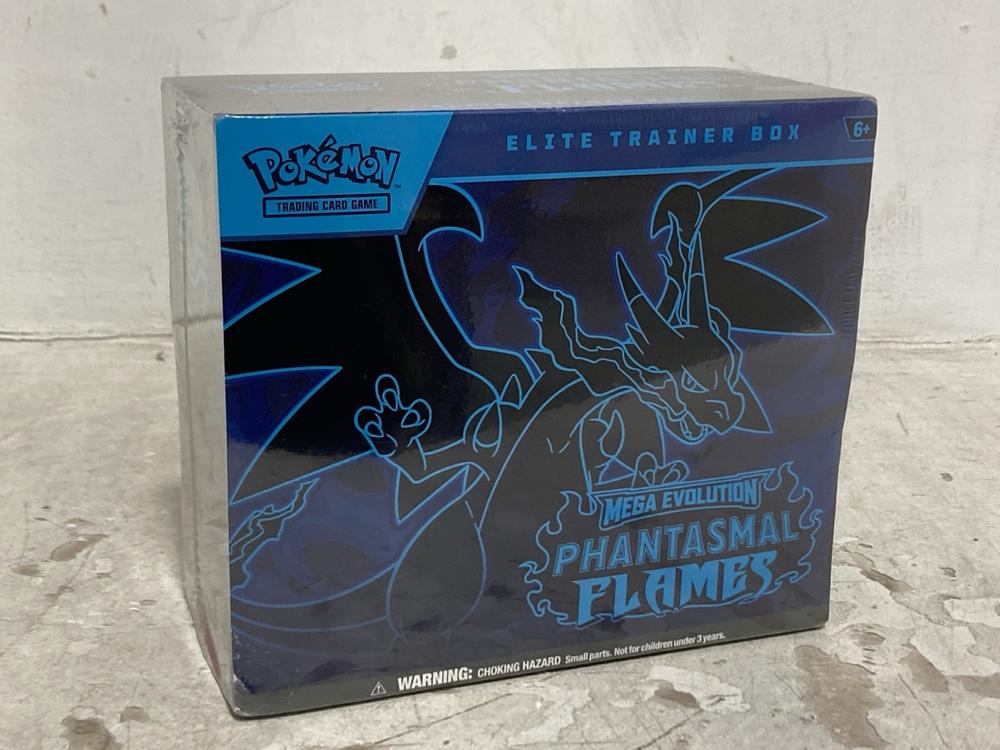 Lot 513  
            Chesterfield SR44 - Parcel Delivery Only 

                
POKEMON ELITE TRAINER BOX MEGA EVOLUTION PHANTASMAL FLAMES (LOCATION: E1)