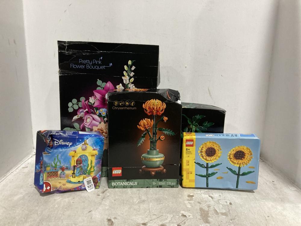 Lot 527  
            Chesterfield SR44 - Parcel Delivery Only 

                
5 X ASSORTED LEGO SETS TO INCLUDE LEGO LUCKY BAMBOO BOTANICALS (LOCATION: E1)