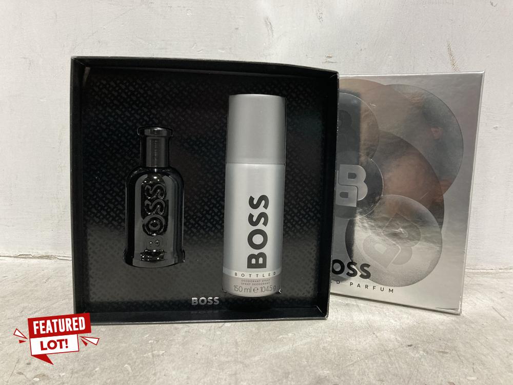 Lot 528  
            Chesterfield SR44 - Parcel Delivery Only 

                
BOSS BOTTLED PERFUME AND DEODORANT SPRAY (LOCATION: E1)