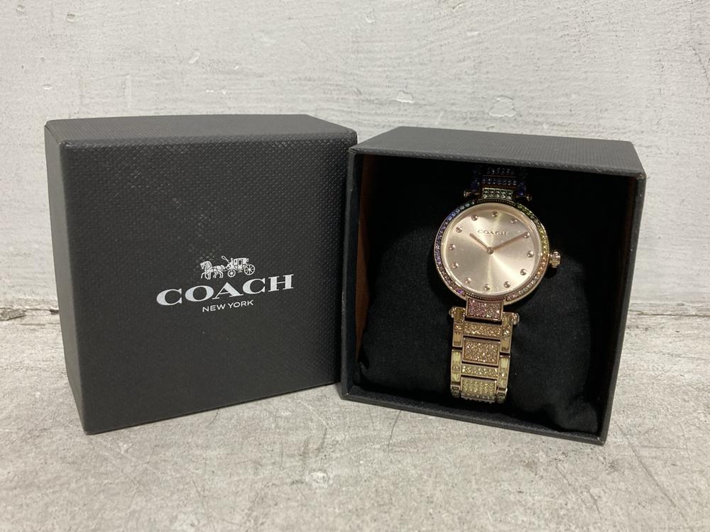 Lot 537  
            Chesterfield SR44 - Parcel Delivery Only 

                
COACH LADIES CARY CRYSTAL WATCH (LOCATION: E1)