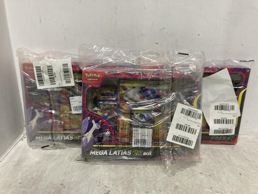 Lot 548  
            Chesterfield SR44 - Parcel Delivery Only 

                
3 X POKEMON MEGA LATIAS EX BOX (LOCATION: E1)