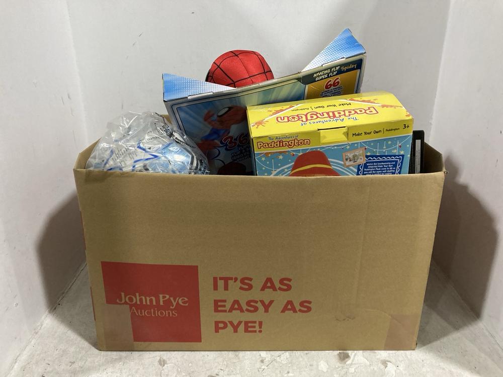 Lot 589  
            Chesterfield SR44 - Parcel Delivery Only 

                
BOX OF ASSORTED KIDS TOYS TO INCLUDE TAT2 KIDS TATTOO GUN (LOCATION: E2)