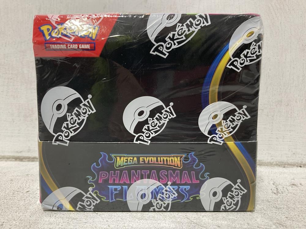 Lot 595  
            Chesterfield SR44 - Parcel Delivery Only 

                
POKEMON MEGA EVOLUTION PHANTASMAL FLAMES (LOCATION: E3)