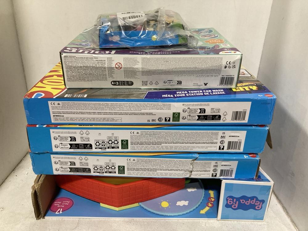 Lot 610  
            Chesterfield SR44 - Parcel Delivery Only 

                
6 X ASSORTED KIDS ITEMS TO INCLUDE HOT WHEELS MEGA TOWER CAR WASH (LOCATION: E3)