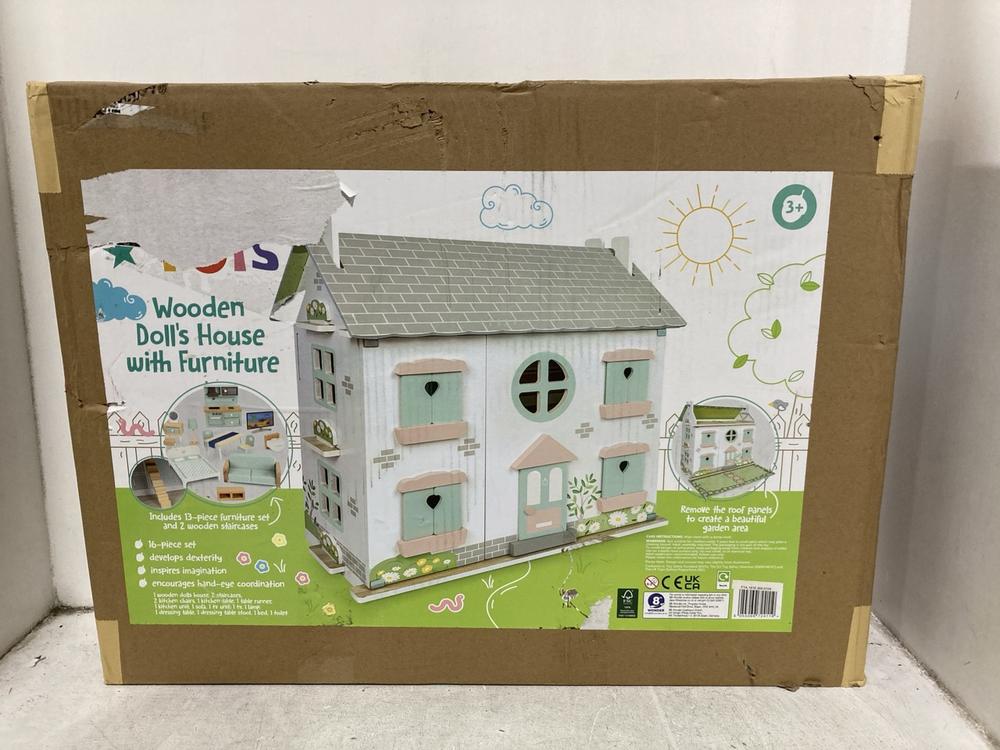 Lot 626  
            Chesterfield SR44 - Parcel Delivery Only 

                
WOODEN DOLLS HOUSE WITH FURNITURE (LOCATION: E3)
