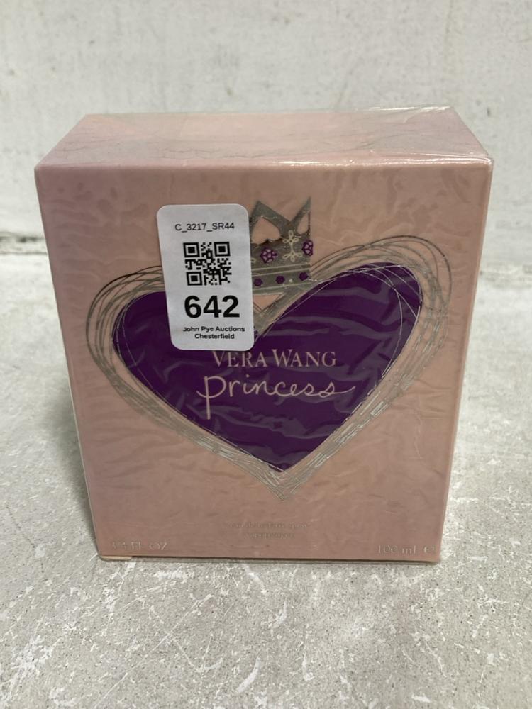 Lot 642  
            Chesterfield SR44 - Parcel Delivery Only 

                
2 X VERA WANG PRINCESS EAU DE TOILETTE SPRAY 100ML (LOCATION: E4)