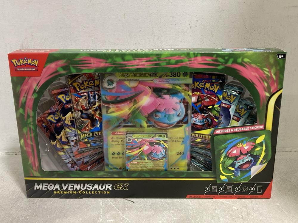 Lot 651  
            Chesterfield SR44 - Parcel Delivery Only 

                
3 X POKEMON MEGA VENUSAUR EX PREMIUM COLLECTION (LOCATION: E4)