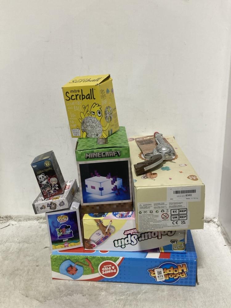 Lot 673  
            Chesterfield SR44 - Parcel Delivery Only 

                
9 X ASSORTED KIDS TOYS TO INCLUDE POP FIGURE GARY 1940 (LOCATION: E5)