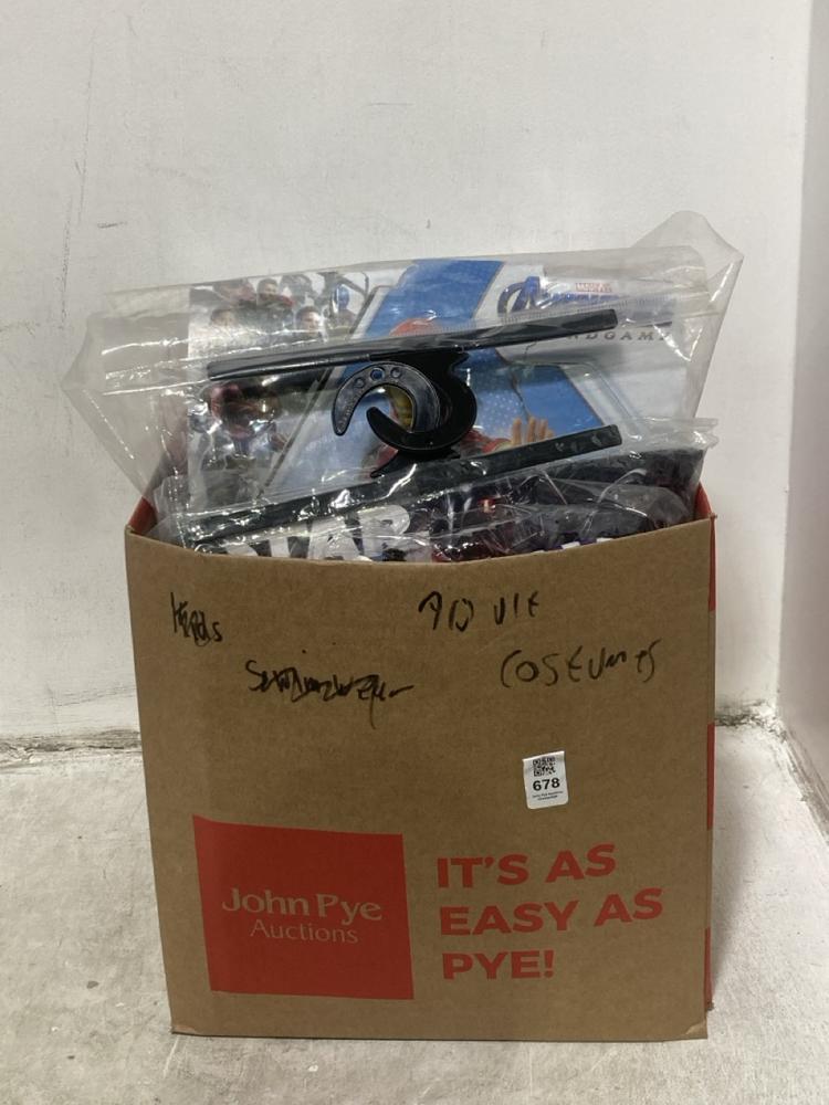 Lot 678  
            Chesterfield SR44 - Parcel Delivery Only 

                
BOX OF ASSORTED COSTUMES TO INCLUDE INFLATABLE POOP ONE SIZE (LOCATION: E5)