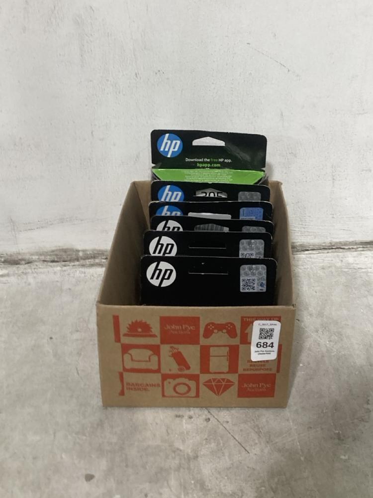 Lot 684  
            Chesterfield SR44 - Parcel Delivery Only 

                
6 X ASSORTED HP INKS TO INCLUDE HP 308 TRI COLOUR (LOCATION: E5)