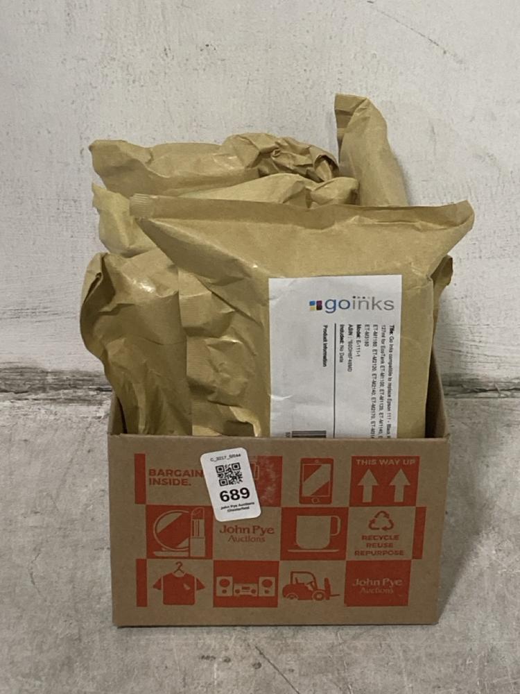 Lot 689  
            Chesterfield SR44 - Parcel Delivery Only 

                
BOX OF ASSORTED INKS TO INCLUDE GO INKS COMPATIBLE TO REPLACE EPSON 111 (LOCATION...
