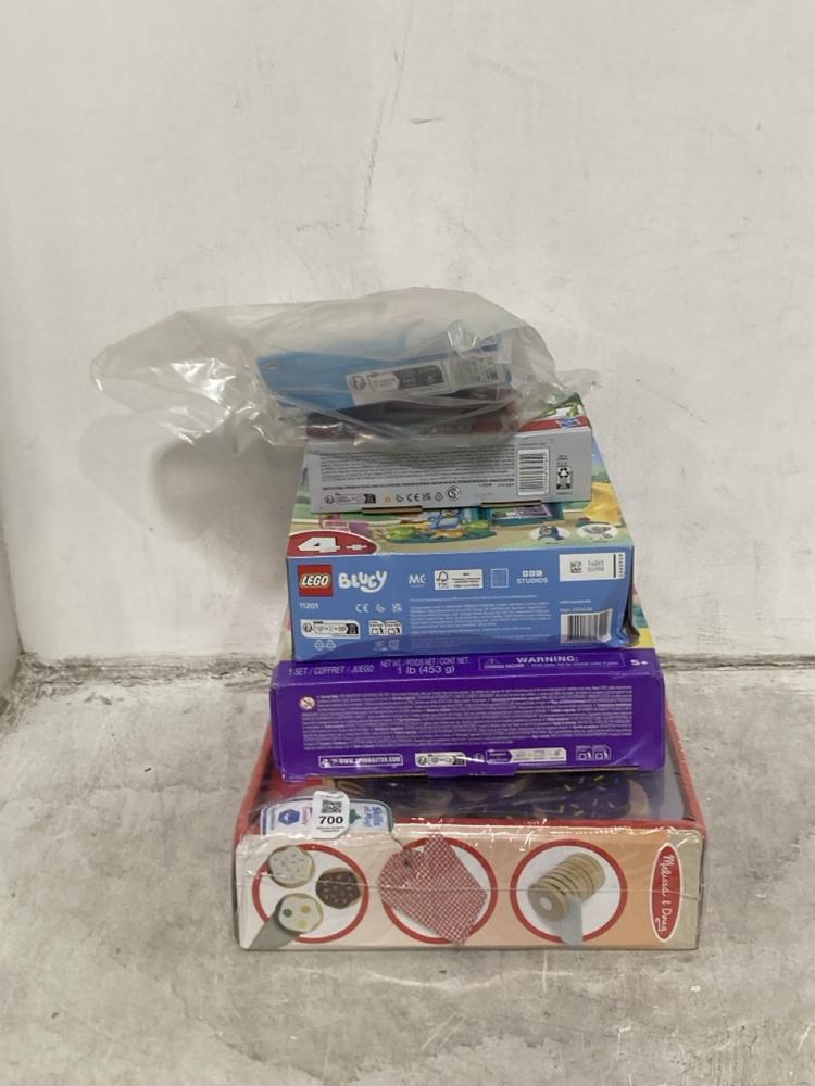 Lot 700  
            Chesterfield SR44 - Parcel Delivery Only 

                
5 X ASSORTED KIDS ITEMS TO INCLUDE LEGO BLUEY PLAYGROUND FUN WITH BLUEY AND CHLOE...