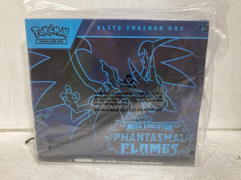Lot 719  
            Chesterfield SR44 - Parcel Delivery Only 

                
POKEMON ELITE TRAINER BOX MEGA EVOLUTION PHANTASMAL FLAMES (LOCATION: E6)