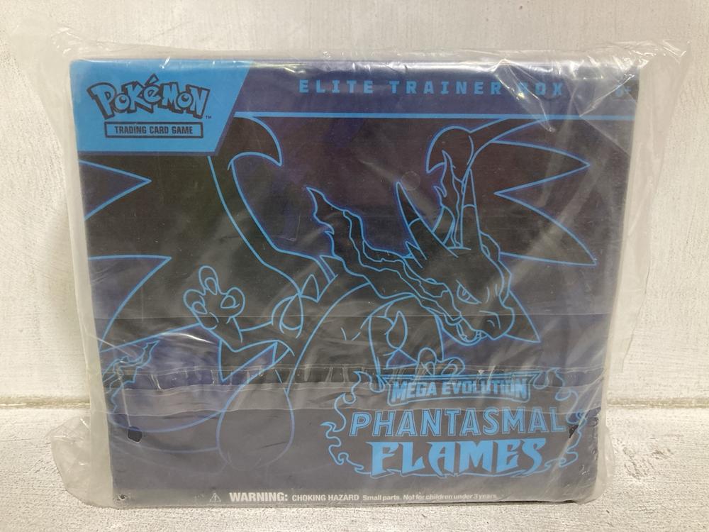 Lot 722  
            Chesterfield SR44 - Parcel Delivery Only 

                
POKEMON ELITE TRAINER BOX MEGA EVOLUTION PHANTASMAL FLAMES (LOCATION: E6)