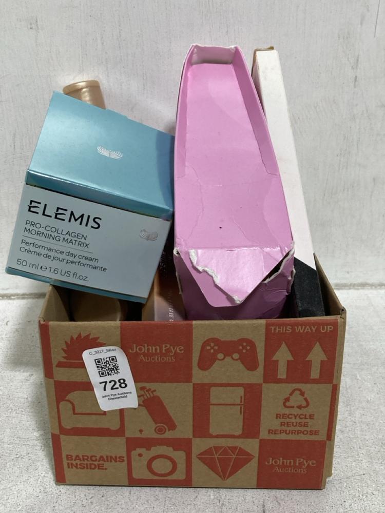 Lot 728  
            Chesterfield SR44 - Parcel Delivery Only 

                
BOX OF ASSORTED BEAUTY ITEMS TO INCLUDE SANCTUARY SPA LILY AND ROSE BODY WASH (LO...