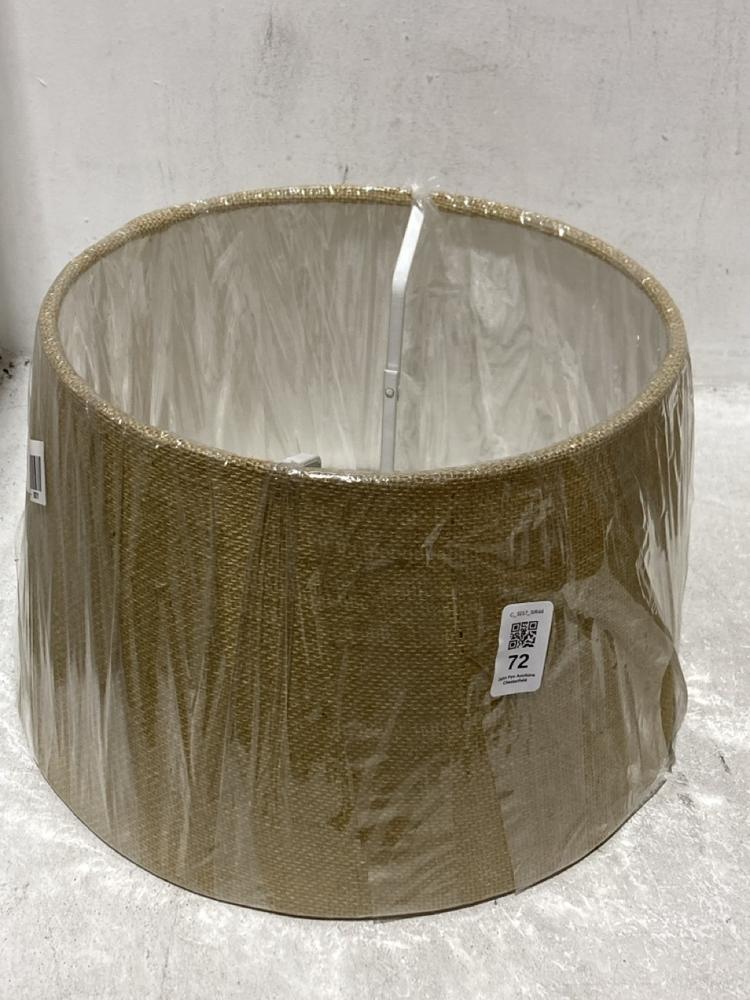 Lot 72  
            Chesterfield SR44 - Parcel Delivery Only 

                
NKUKU TIWA WOVEN JUTE LAMPSHADE - NATURAL - ITEM NO. TL4902 TO INCLUDE NKUKU DIA ...