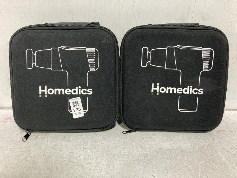 Lot 735  
            Chesterfield SR44 - Parcel Delivery Only 

                
2 X HOMEDICS MUSCLE MASSAGER (LOCATION: E6)