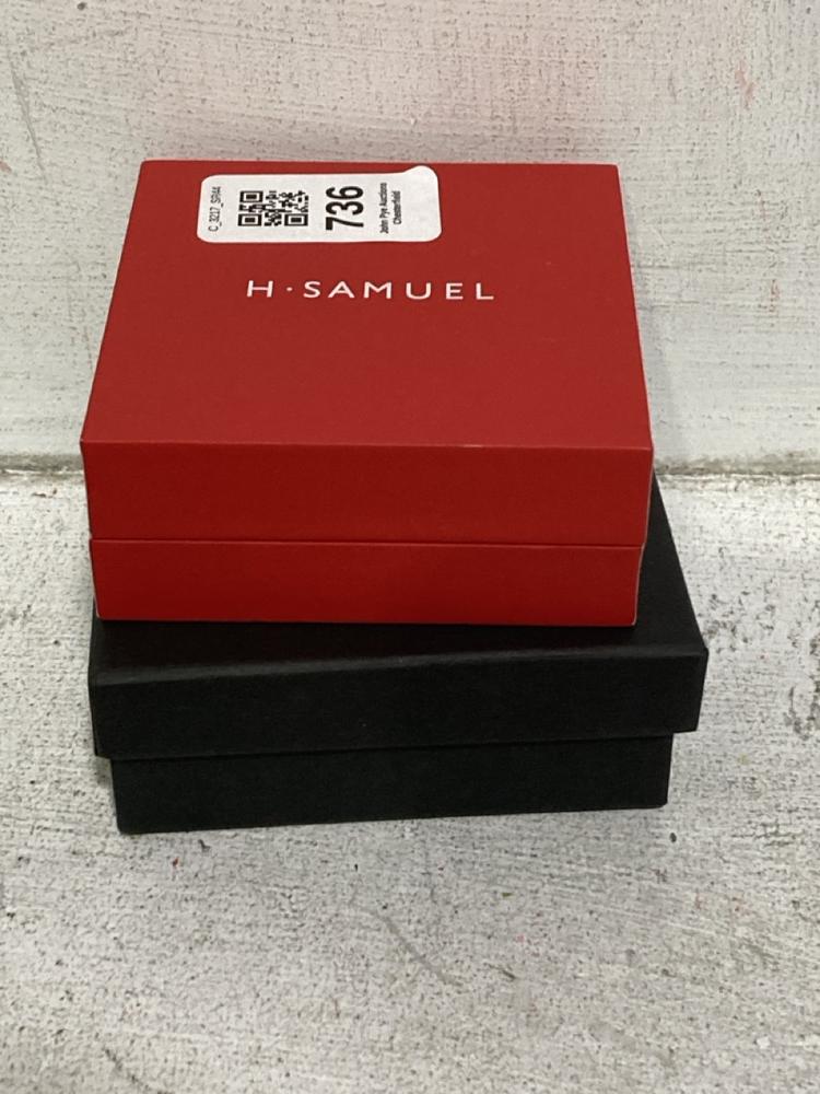 Lot 736  
            Chesterfield SR44 - Parcel Delivery Only 

                
H.SAMUEL GOLD LOVE HEART SHAPE NECKLACE TO INCLUDE THE LOVE SILVER COLLECTION BLU...