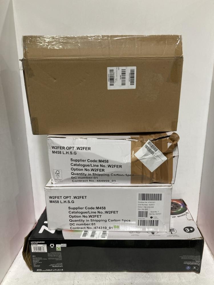 Lot 750  
            Chesterfield SR44 - Parcel Delivery Only 

                
4 X ASSORTED ITEMS TO INCLUDE ZINC THREE WHEELED SCOOTER (LOCATION: E6)