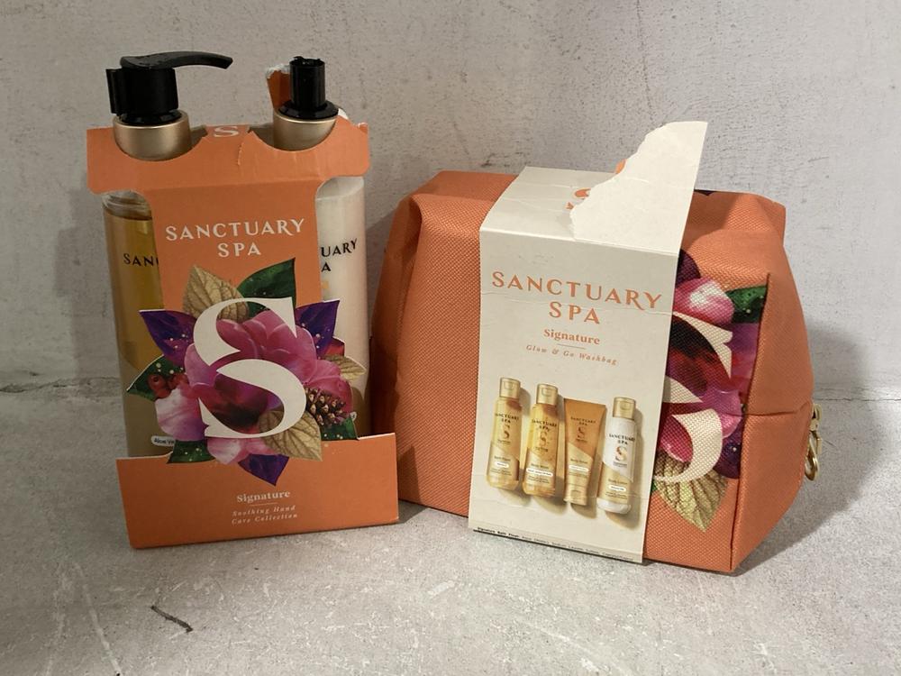 Lot 759  
            Chesterfield SR44 - Parcel Delivery Only 

                
4 X ASSORTED SANCTUARY SPA ITEMS TO INCLUDE SANCTUARY SPA SIGNATURE SOOTHING HAND...