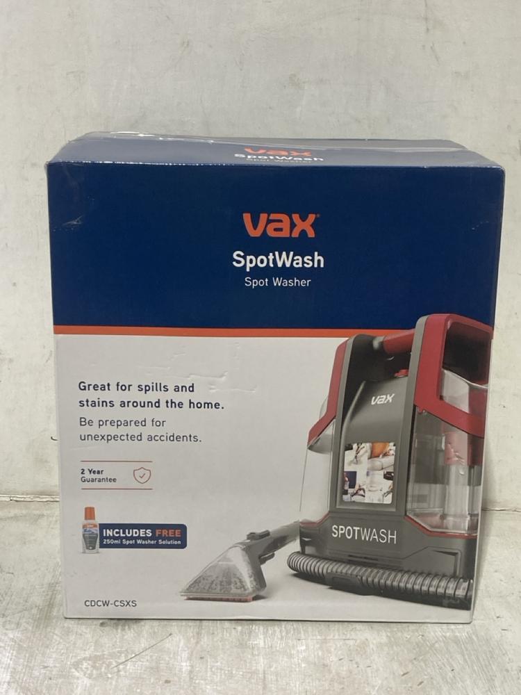 Lot 840  
            Chesterfield SR44 - Parcel Delivery Only 

                
VAX SPOT WASHER IN RED/GREY (LOCATION: D1)
