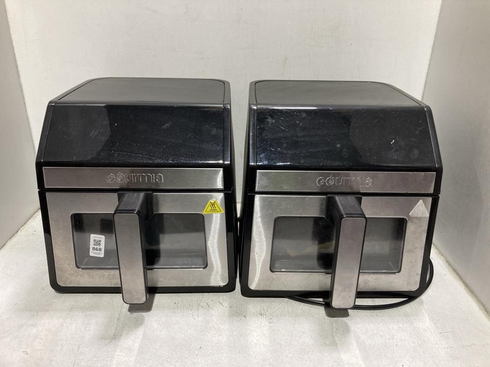 Lot 868  
            Chesterfield SR44 - Parcel Delivery Only 

                
2 X GOURMIA DIGITAL AIR FRYER 7.6L (LOCATION: D3)