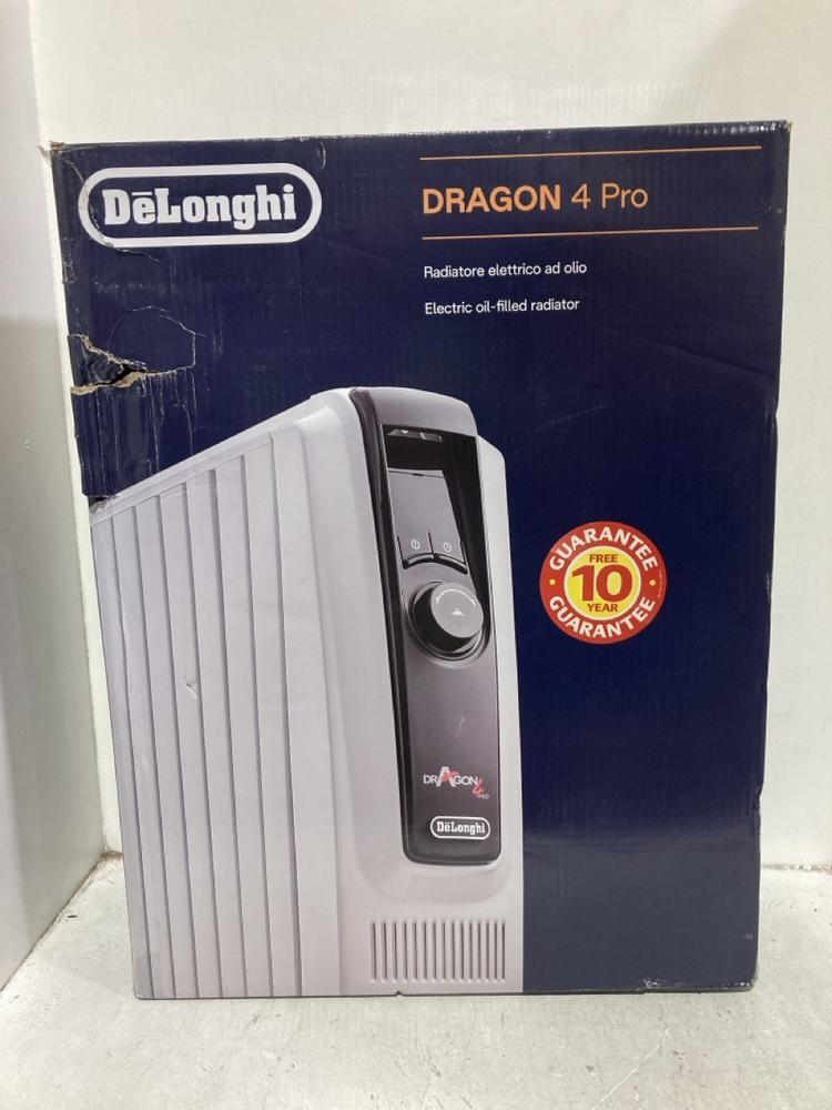 Lot 886  
            Chesterfield SR44 - Parcel Delivery Only 

                
DELONGHI DRAGON 4 PRO IN WHITE ORIGINAL RRP £159 (LOCATION: D3)