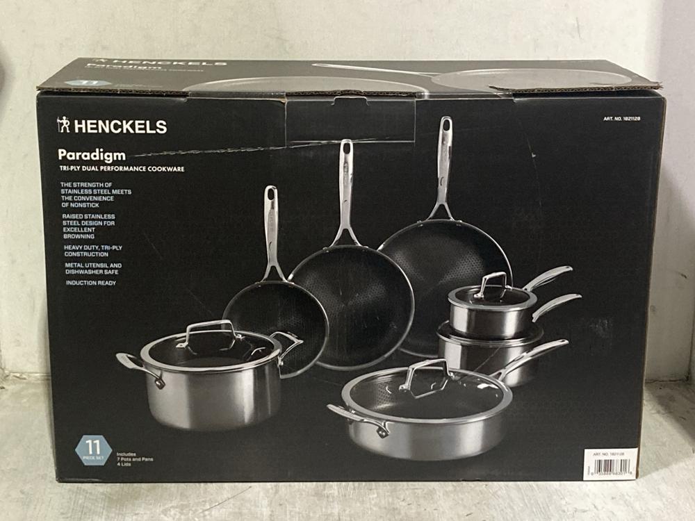 Lot 892  
            Chesterfield SR44 - Parcel Delivery Only 

                
HENCKELS PARADIGM PERFORMANCE COOKWARE (LOCATION: D4)