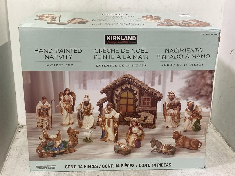 Lot 907  
            Chesterfield SR44 - Parcel Delivery Only 

                
KIRKLAND HAND PAINTED NATIVITY SET 14 PCS (LOCATION: D4)