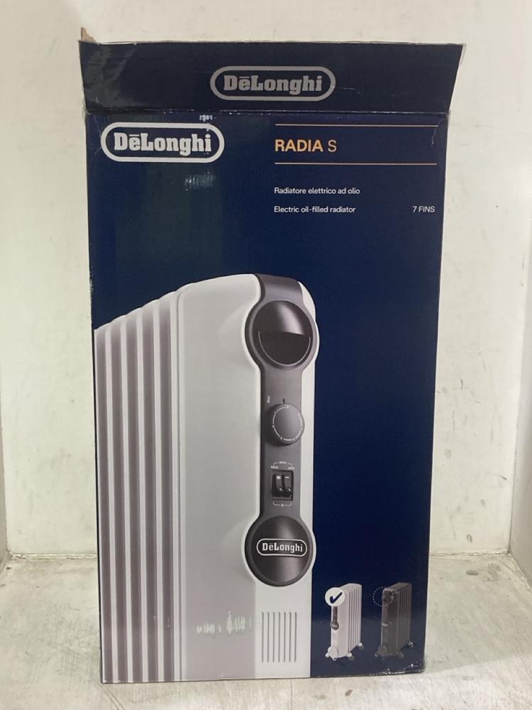 Lot 909  
            Chesterfield SR44 - Parcel Delivery Only 

                
DELONGHI RADIA S ELECTRIC OIL FILLED RADIATOR (LOCATION: D4)
