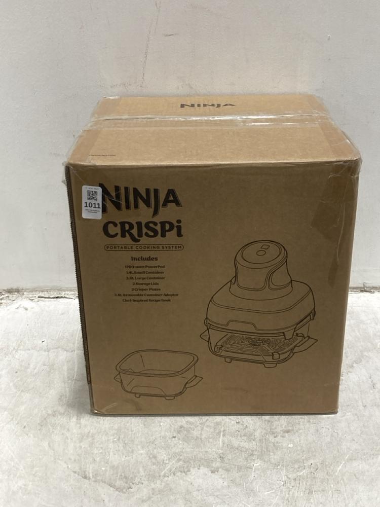 Lot 1011  
            Chesterfield SR47 - Parcel Delivery Only 

                
NINJA CRISPI PORTABLE COOKING SYSTEM ORIGINAL RRP £149 (LOCATION: D5)