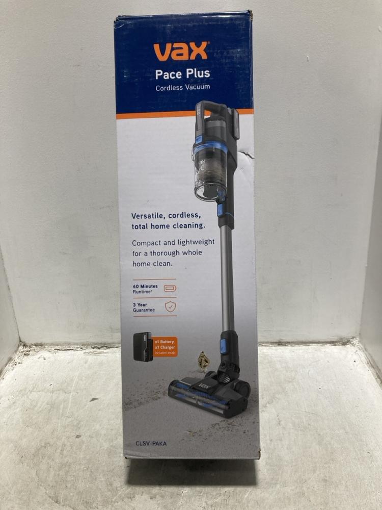 Lot 1035  
            Chesterfield SR47 - Parcel Delivery Only 

                
VAX PACE PLUS CORDLESS VACUUM. (LOCATION: D6)