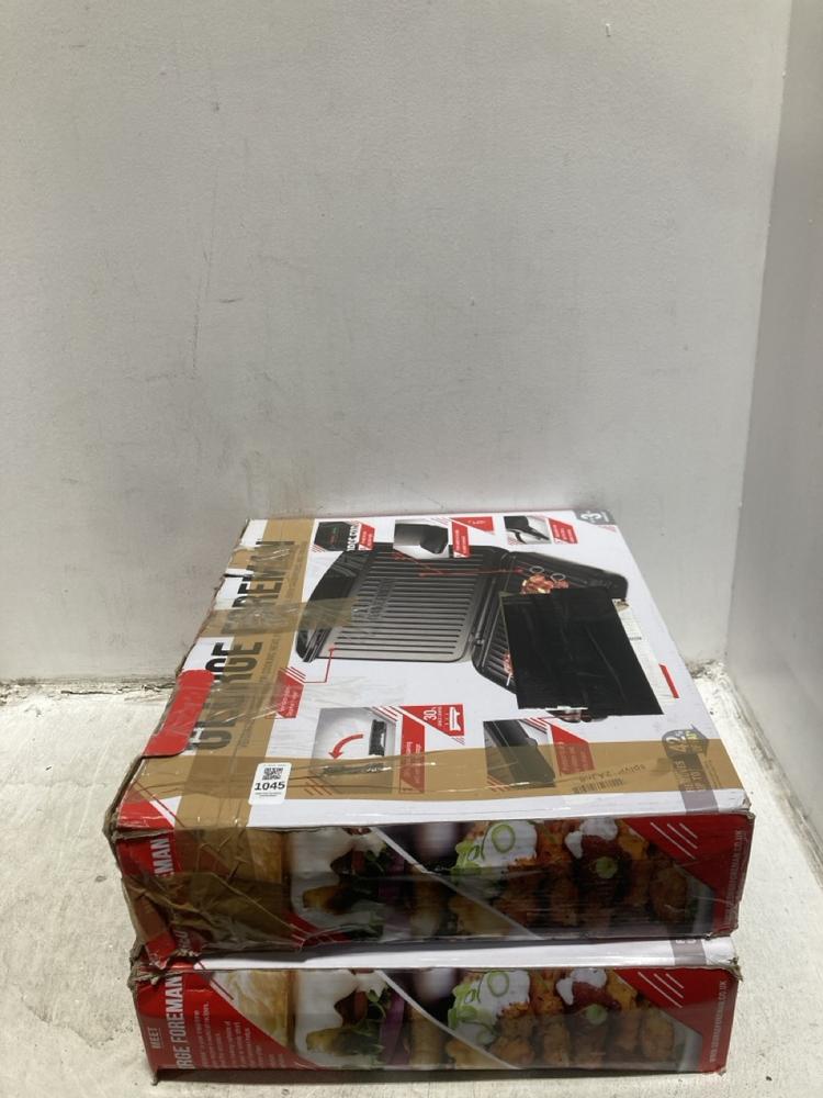 Lot 1045  
            Chesterfield SR47 - Parcel Delivery Only 

                
2 X GEORGE FOREMAN GRILL. (LOCATION: D6)