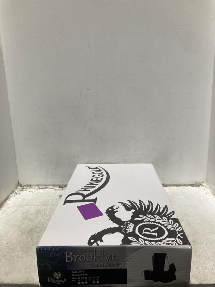 Lot 1057  
            Chesterfield SR47 - Parcel Delivery Only 

                
RHINEGOLD JUNIOR BROOKLYN COUNTRY BOOT SIZE 3. (LOCATION: D6)