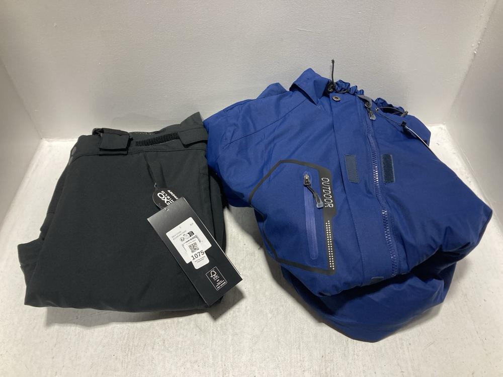 Lot 1075  
            Chesterfield SR47 - Parcel Delivery Only 

                
SPYDER BOUNDARY TROUSERS IN BLACK SIZE S TO INCLUDE OUTDOOR SPORTS JACKET IN BLUE...