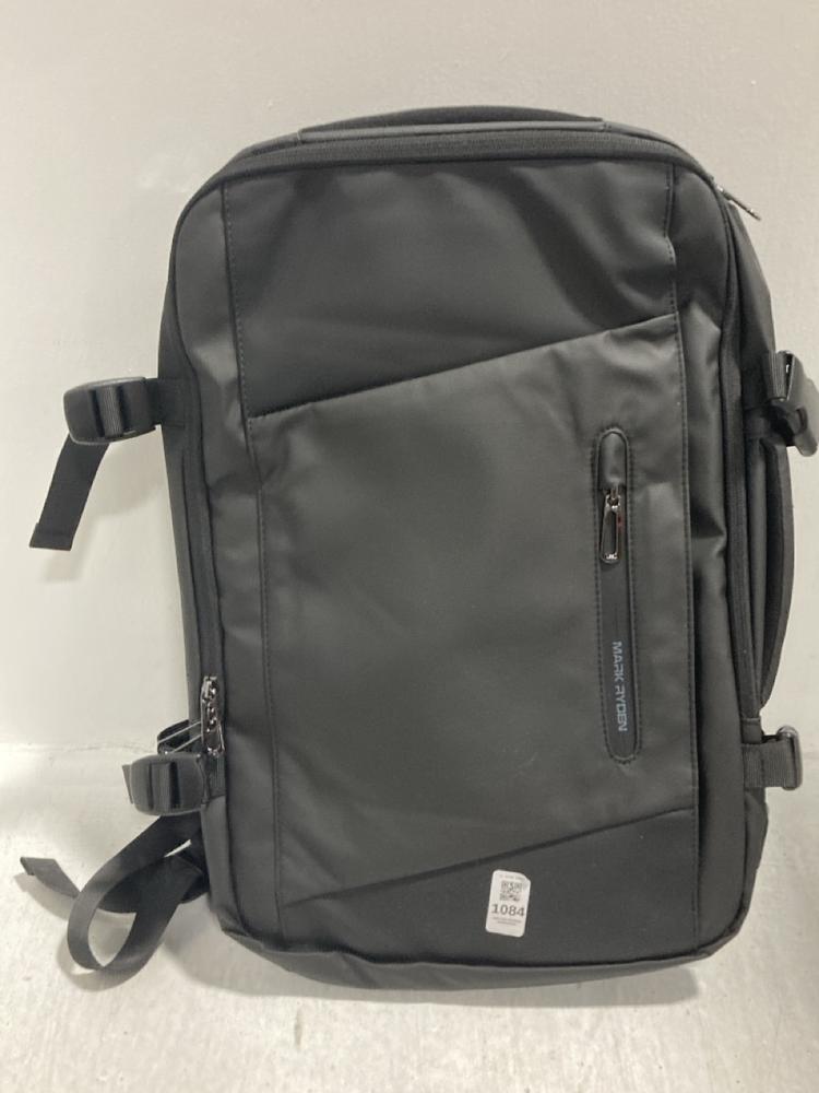 Lot 1084  
            Chesterfield SR47 - Parcel Delivery Only 

                
MARK RYDEN OXFORD TEXTILE BACKPACK IN BLACK. (LOCATION: D10)