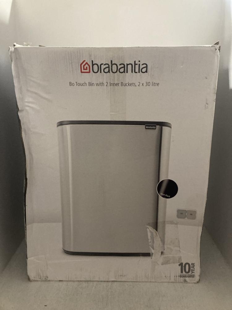 Lot 148  
            Chesterfield SR47 - Parcel Delivery Only 

                
BRABANTIA BO TOUCH BIN WITH TWO INNER 30L BUCKETS ORIGINAL RRP £240 (LOCATION: A4)