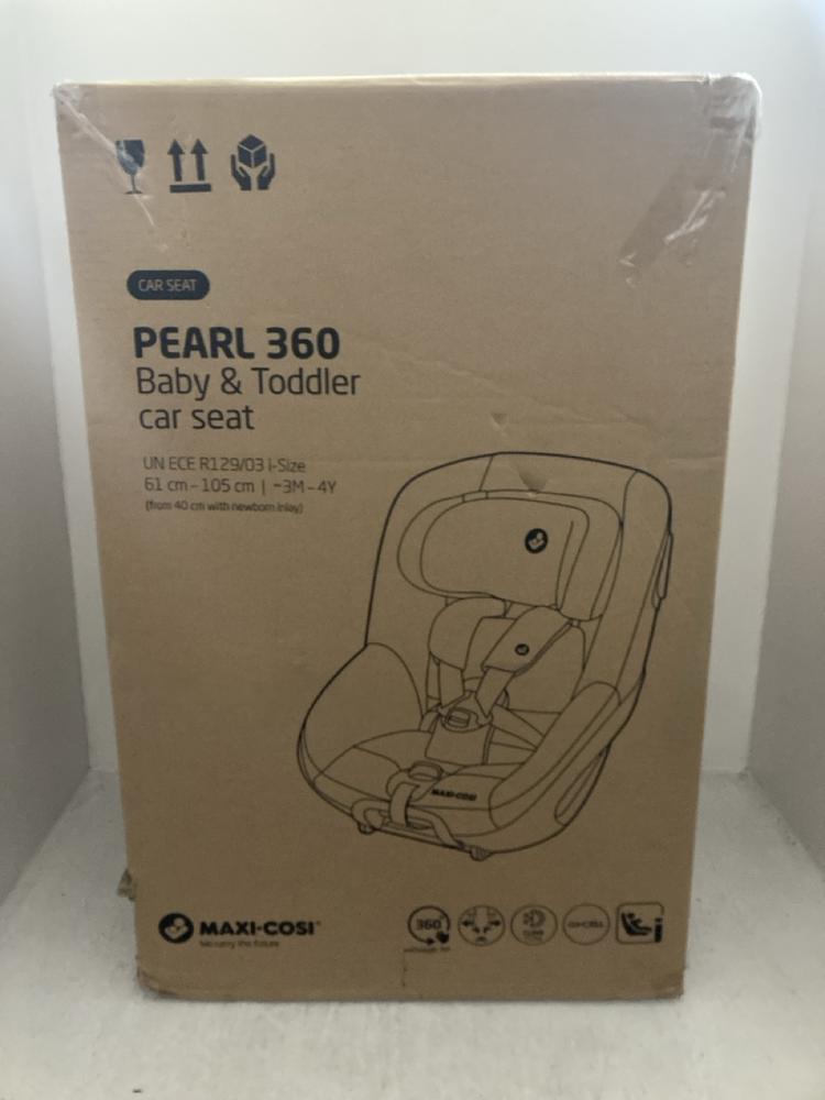 Lot 164  
            Chesterfield SR47 - Parcel Delivery Only 

                
MAXI COSI PEARL 360 CAR SEAT ORIGINAL RRP £259 (LOCATION: A4)