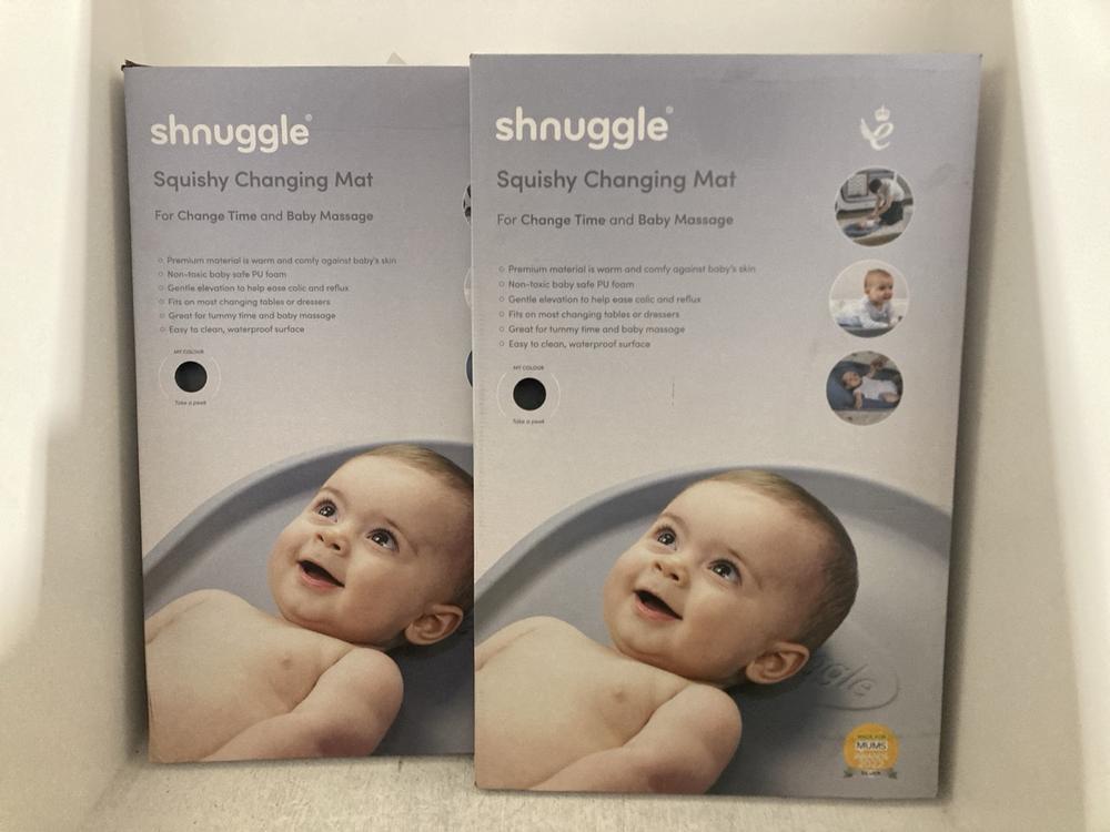 Lot 168  
            Chesterfield SR47 - Parcel Delivery Only 

                
2 X SHNUGGLE SQUISHY CHANGING MAT TOTAL ORIGINAL RRP £118 (LOCATION: A4)