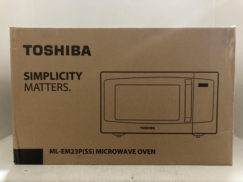 Lot 177  
            Chesterfield SR47 - Parcel Delivery Only 

                
TOSHIBA 23L 800W MICROWAVE OVEN - MODEL NO. ML-EM23P (LOCATION: A5)