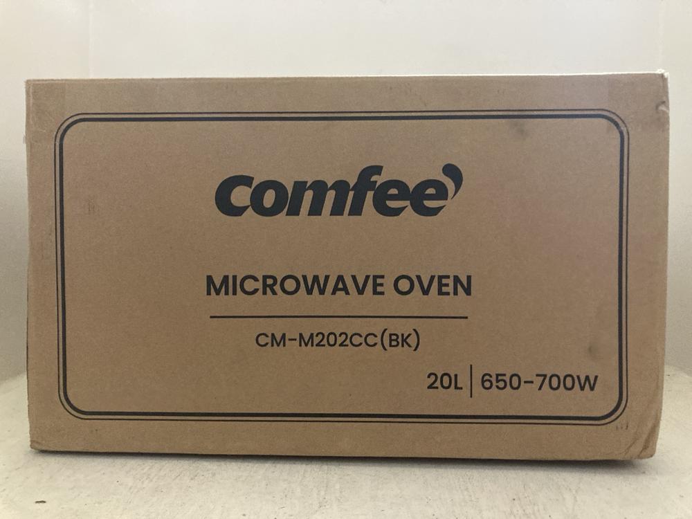 Lot 203  
            Chesterfield SR47 - Parcel Delivery Only 

                
COMFEE 700W 20L MICROWAVE OVEN - MODEL NO. CM-M202CC (LOCATION: A6)