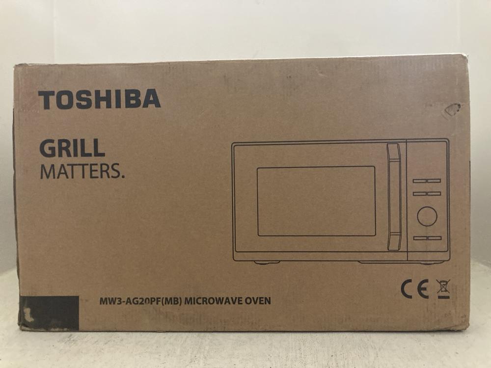 Lot 208  
            Chesterfield SR47 - Parcel Delivery Only 

                
TOSHIBA 20L 800W MICROWAVE OVEN - MODEL NO. MW3-AG20PF (LOCATION: A6)